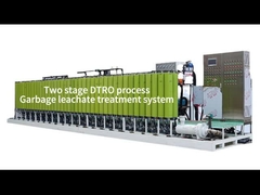 อุปกรณ์บําบัดน้ําละลายที่เก็บขยะ, กระบวนการ DTRO 2 ขั้นตอน, ระบบบําบัดน้ําละลายที่เก็บขยะ